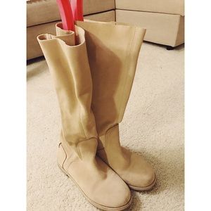 Suede Boots, light tan color